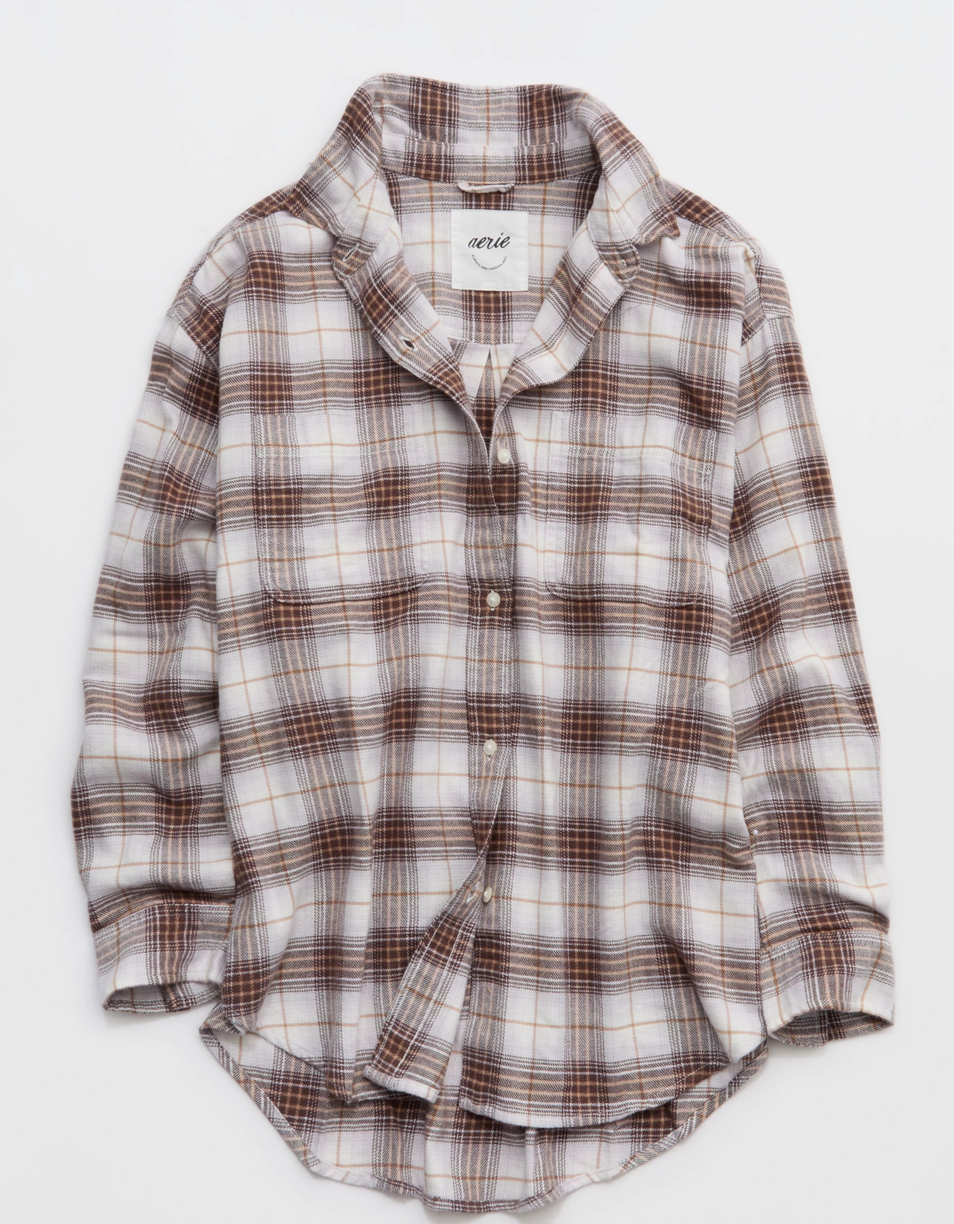 Aerie Anytime Fave Flannel Oversized Shirt | American Eagle Outfitters (US & CA)