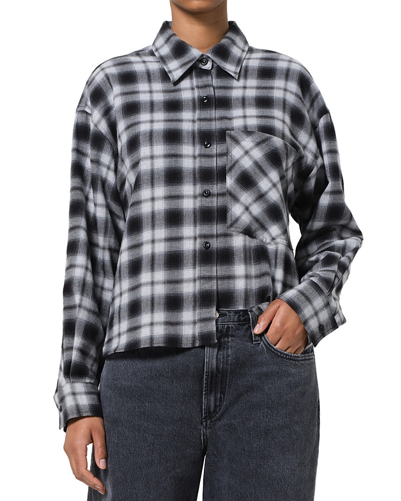 Agolde Comer Cropped Flannel Shirt | Bloomingdale's (US)