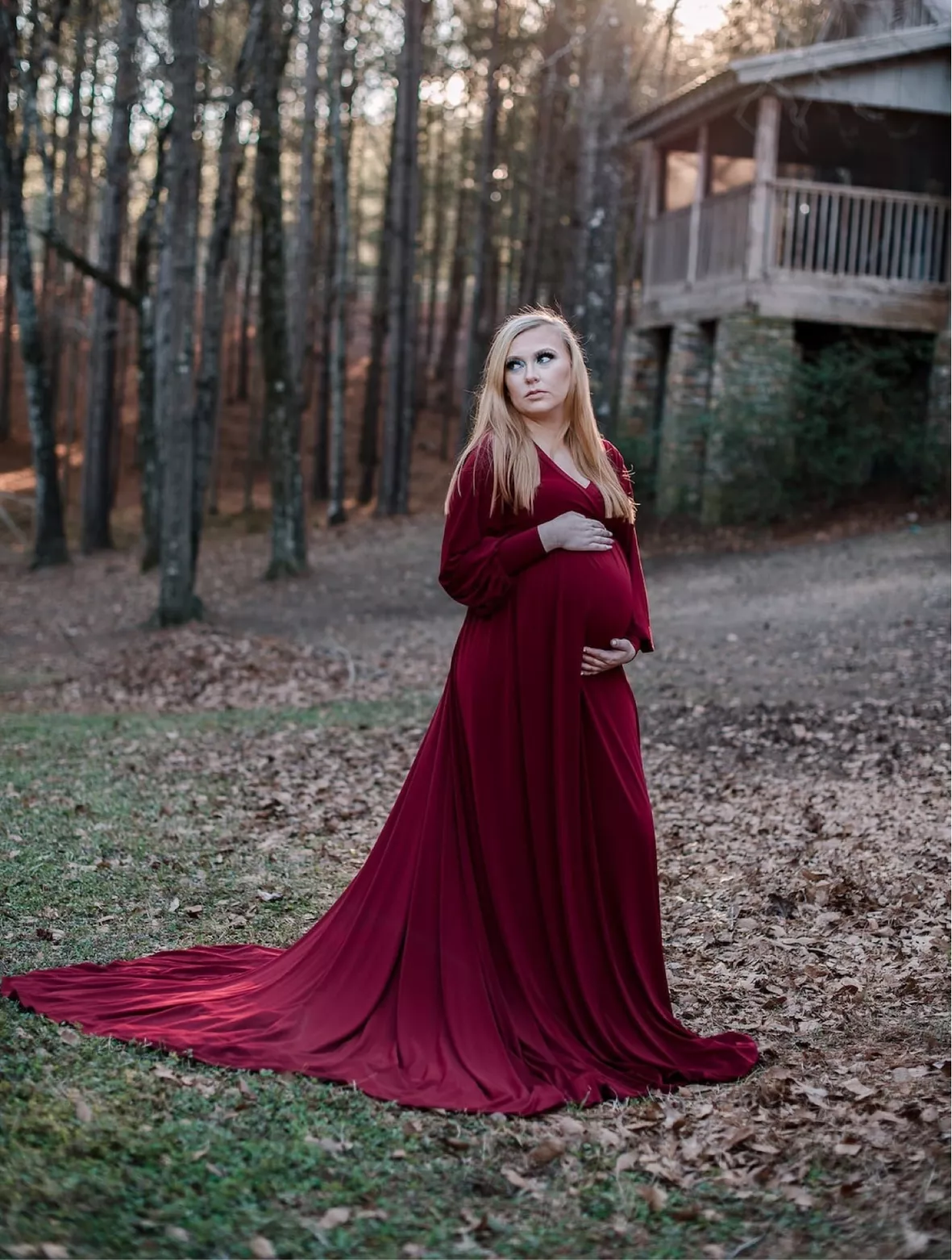 christmas maternity dress Plaid 3/4 Sleeve Round Neck Ruched RED/BLACK / SMALL You will have the dress for 7 days or you will be charged in full for the dress Maternity Holiday Dresses: 16 Pregnancy