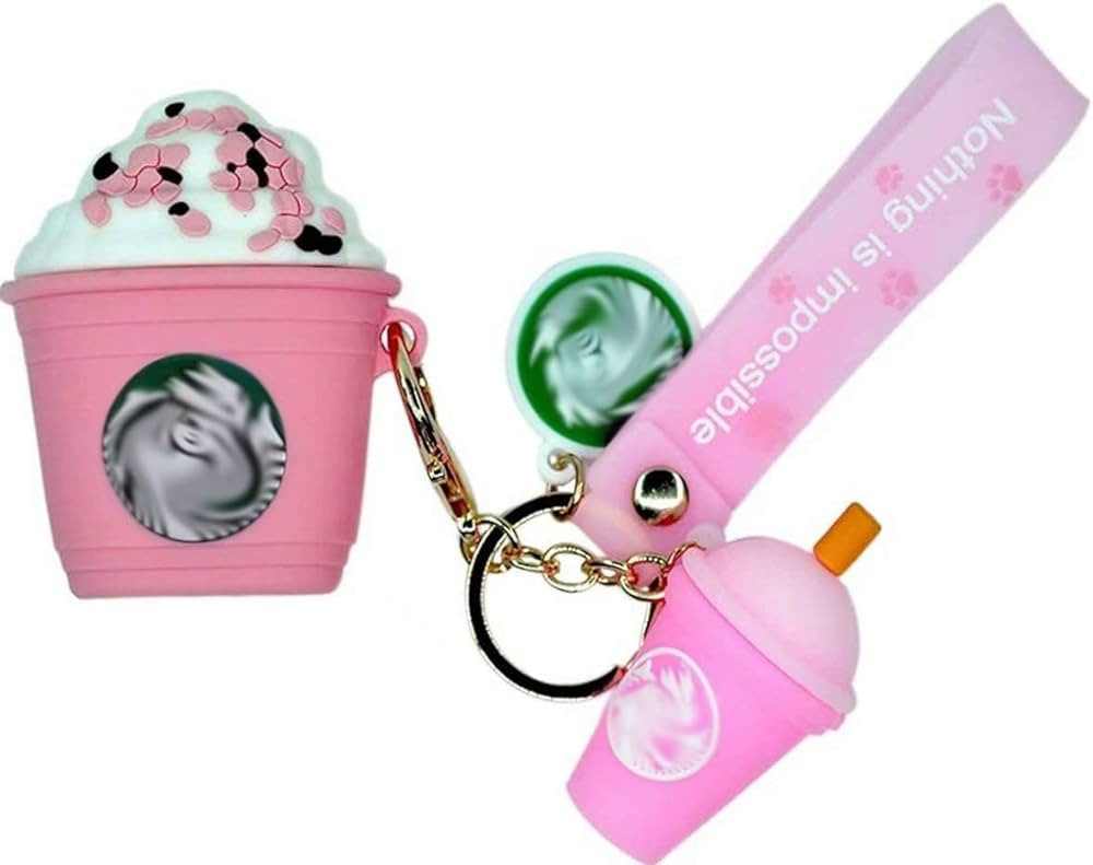 3D Cute Cartoon Funny Kawaii ,Shockproof Protective Soft Silicone Case Designed with Drink Cup Ke... | Amazon (US)