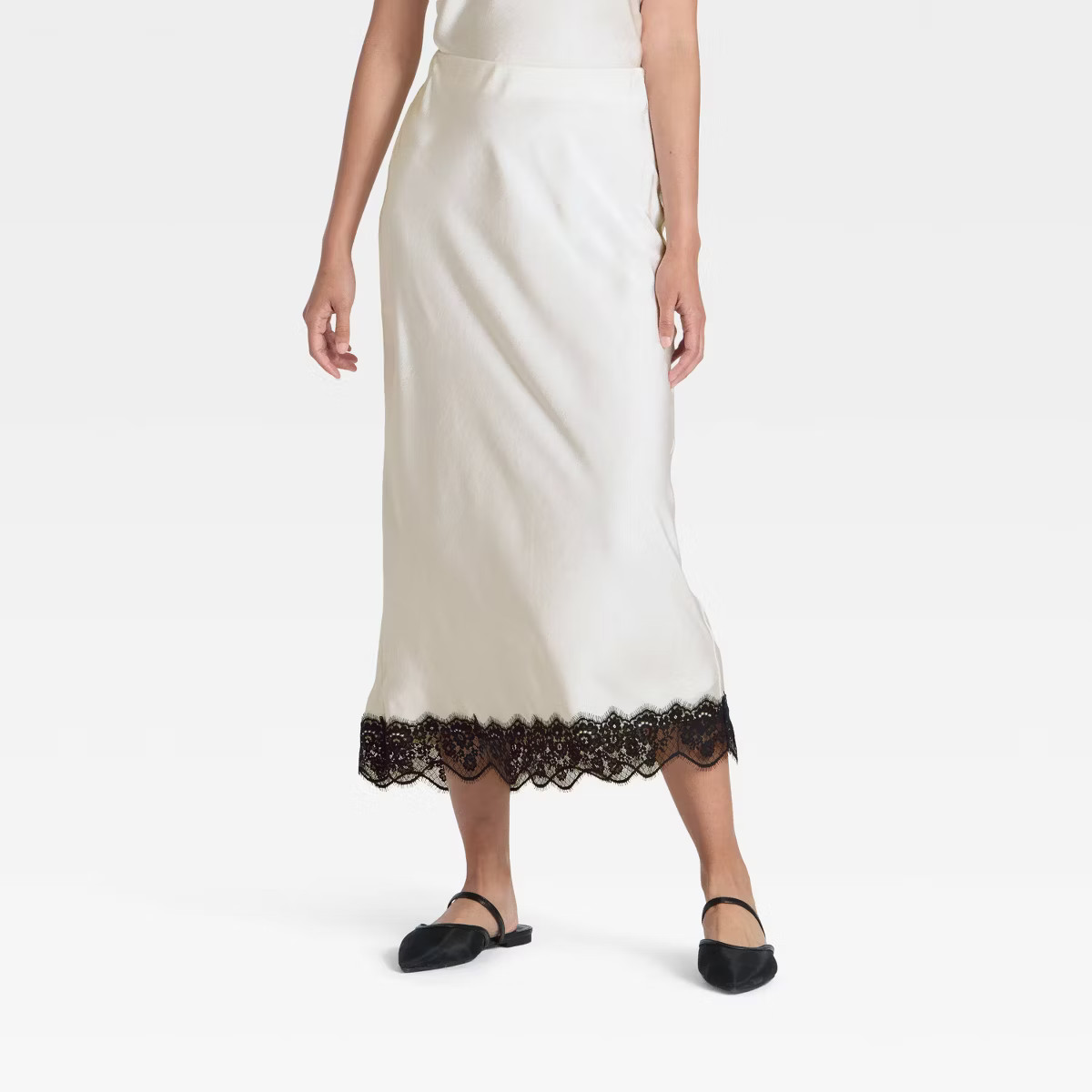 Women's Lace Trim Midi Skirt - A New Day™ | Target