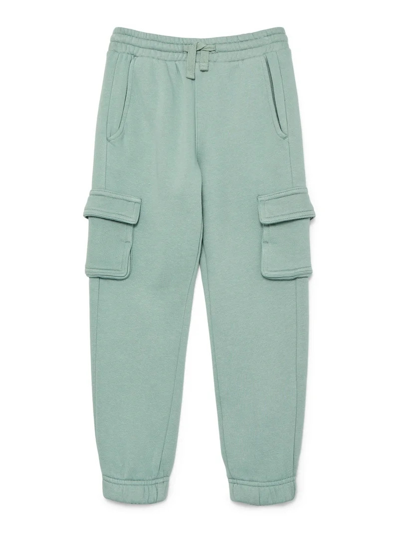 Wonder Nation Boys Garment Dyed Fleece Cargo Pants, Sizes 4-18 & Husky | Walmart (US)