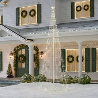 12 ft. Giant-Sized Motion Pre-Lit Cone Tree with Star | The Home Depot