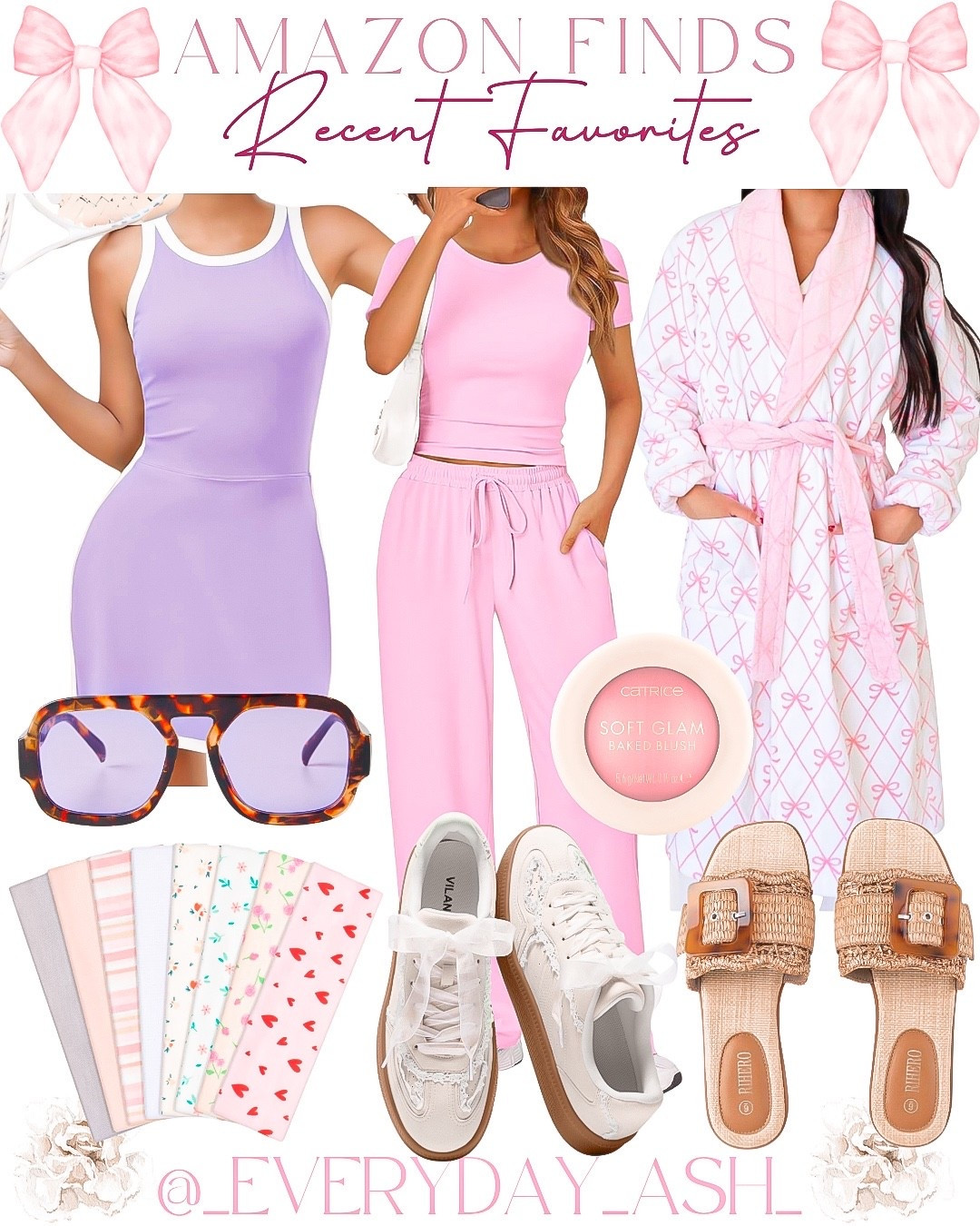 Amazon // recent favorites 🩷

Activewear, purple active dress, pink lounge set, pink robe, sunglasses, makeup, sandals, casual sneakers, headbands 

#LTKootd #LTKSeasonal #LTKBeauty