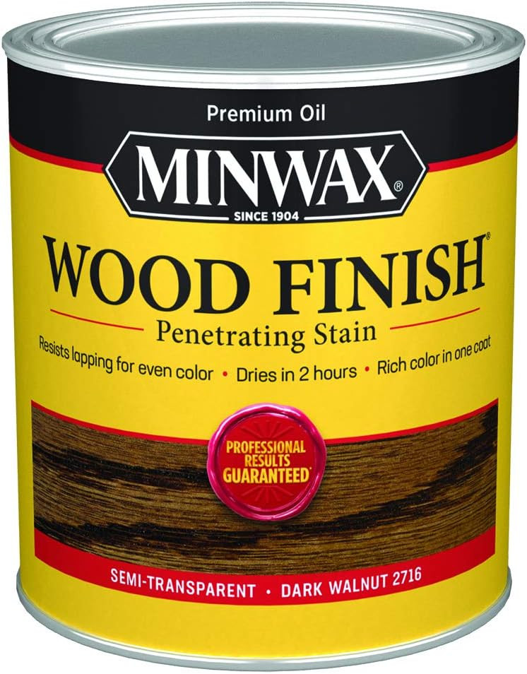 Minwax 70012444 Wood Finish Penetrating  Stain, quart, Dark Walnut | Amazon (US)
