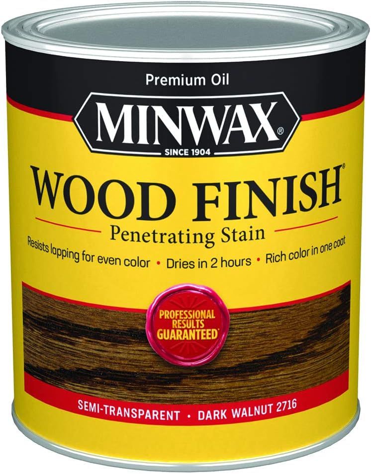 Minwax 70012444 Wood Finish Penetrating  Stain, quart, Dark Walnut | Amazon (US)