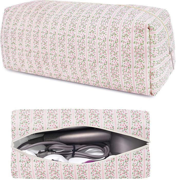 Hair Tools Travel Carrying Bag, Cute Quilted Floral Hair Tools Travel Bag for Shark Flexstyle Car... | Amazon (US)