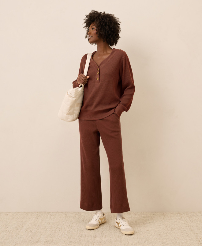Women’s Thermal Waffle Lounge Set made with Organic Cotton | Pact | Pact Apparel