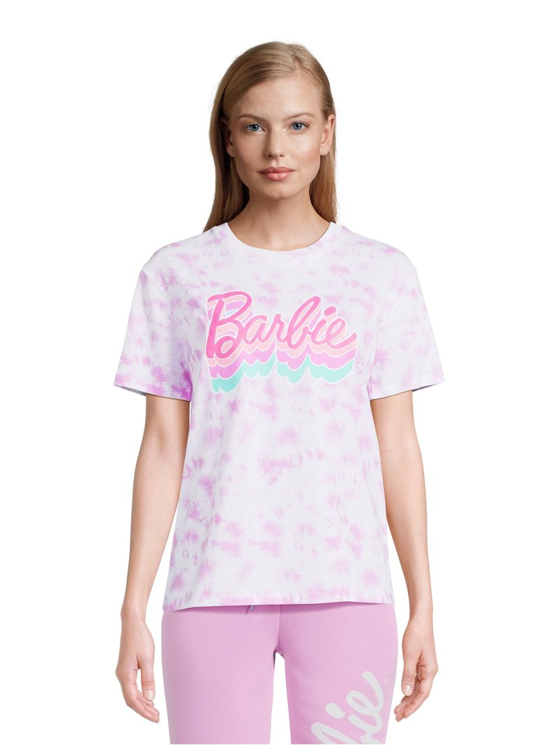 Barbie Women's Tie Dye Graphic Tee with Short Sleeves, Sizes XS-3XL | Walmart (US)