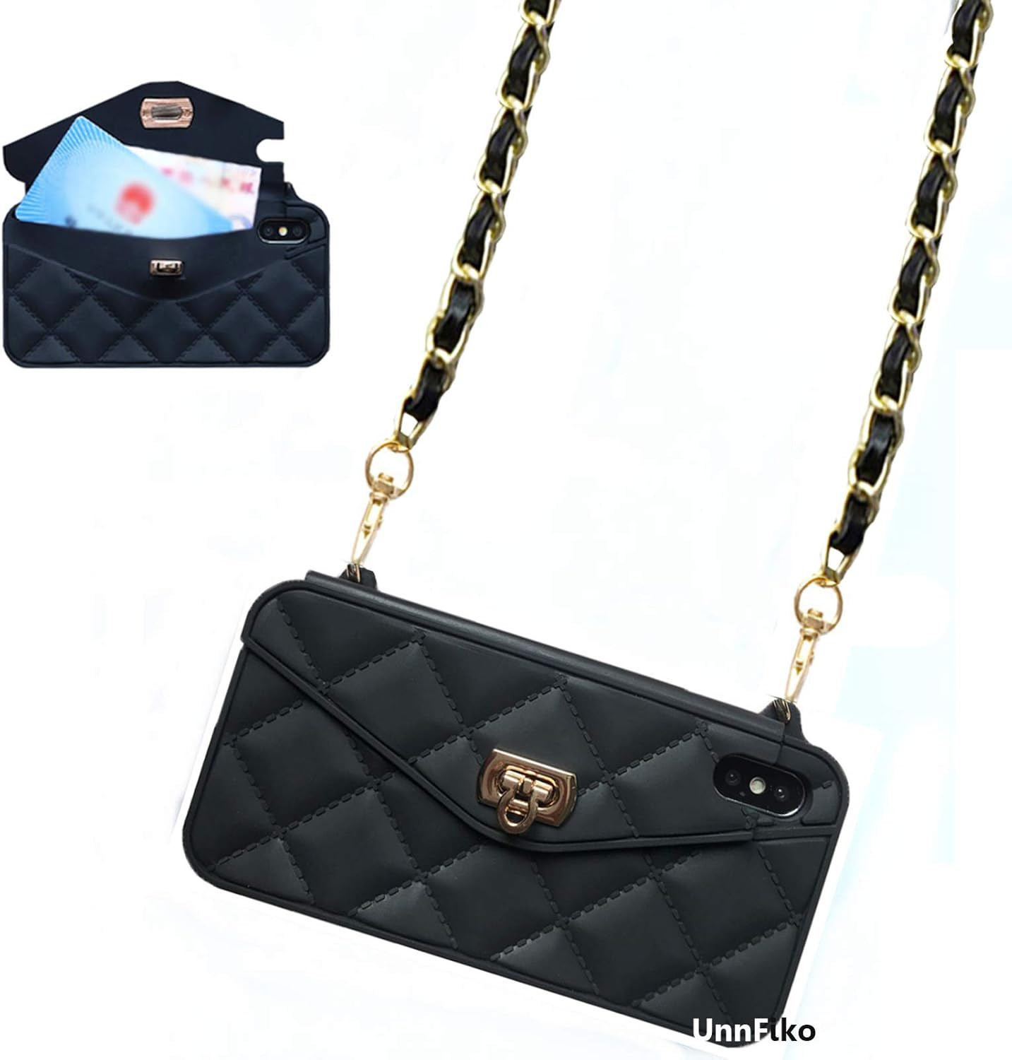 UnnFiko Wallet Case Compatible with iPhone XR, Pretty Luxury Bag Design, Purse Flip Card Pouch Cover | Amazon (US)