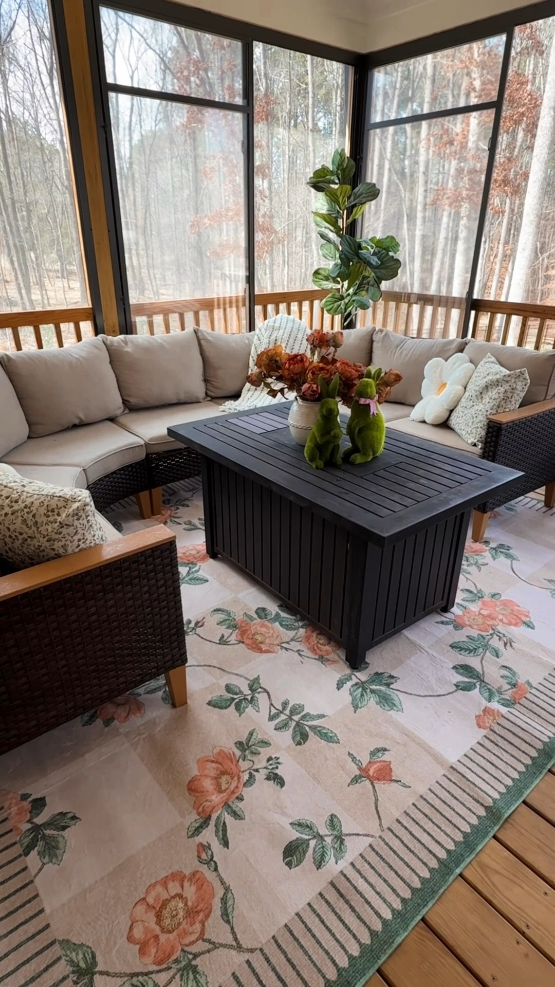 So I kinda made this indoor rug an outdoor rug, because I loved it so much. But, it's washable and covered, so it works!😍

#LTKSeasonal #LTKHome #LTKdayinmylife