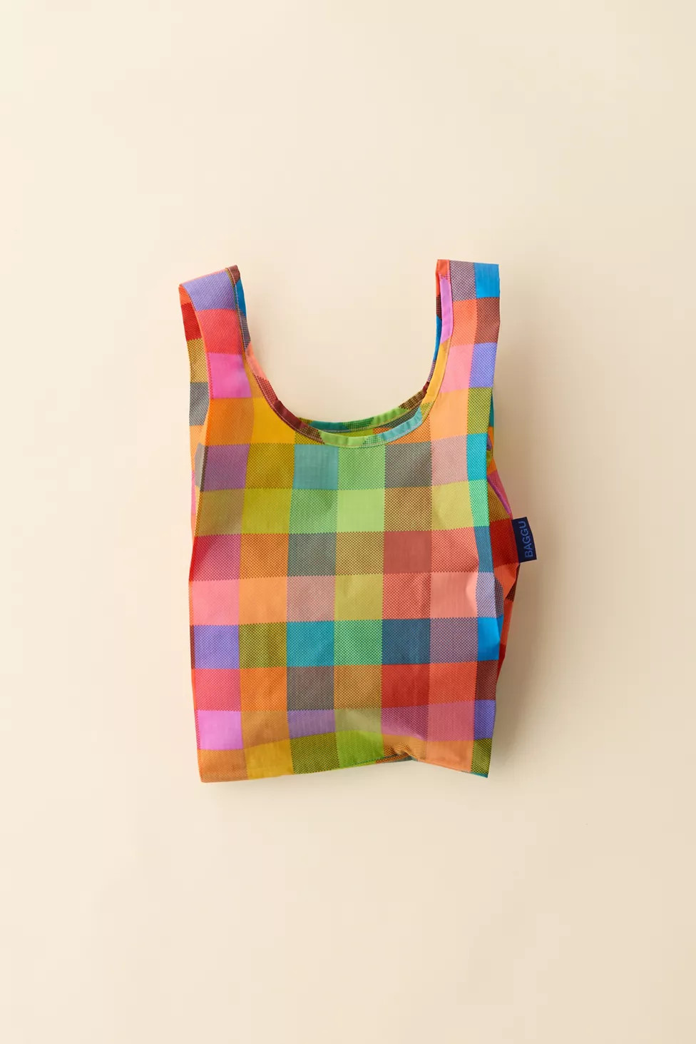 BAGGU UO Exclusive Madras Patterned Baby Baggu Reusable Tote Bag | Urban Outfitters (US and RoW)