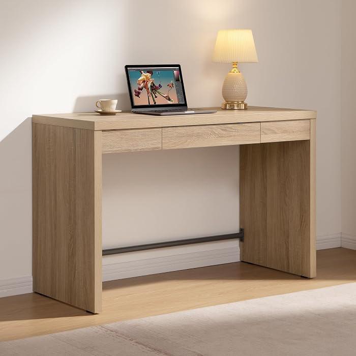 SICOTAS Computer Desk Writing Table - 47-Inch Wooden Study Desk for Bedroom, Farmhouse Home Offic... | Amazon (US)