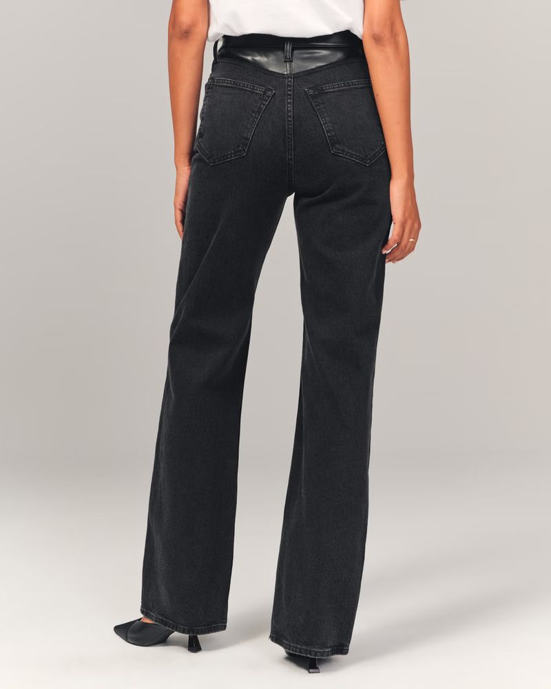 Women's Mixed Fabric High Rise 90s Relaxed Jean | Women's New Arrivals | Abercrombie.com | Abercrombie & Fitch (US)