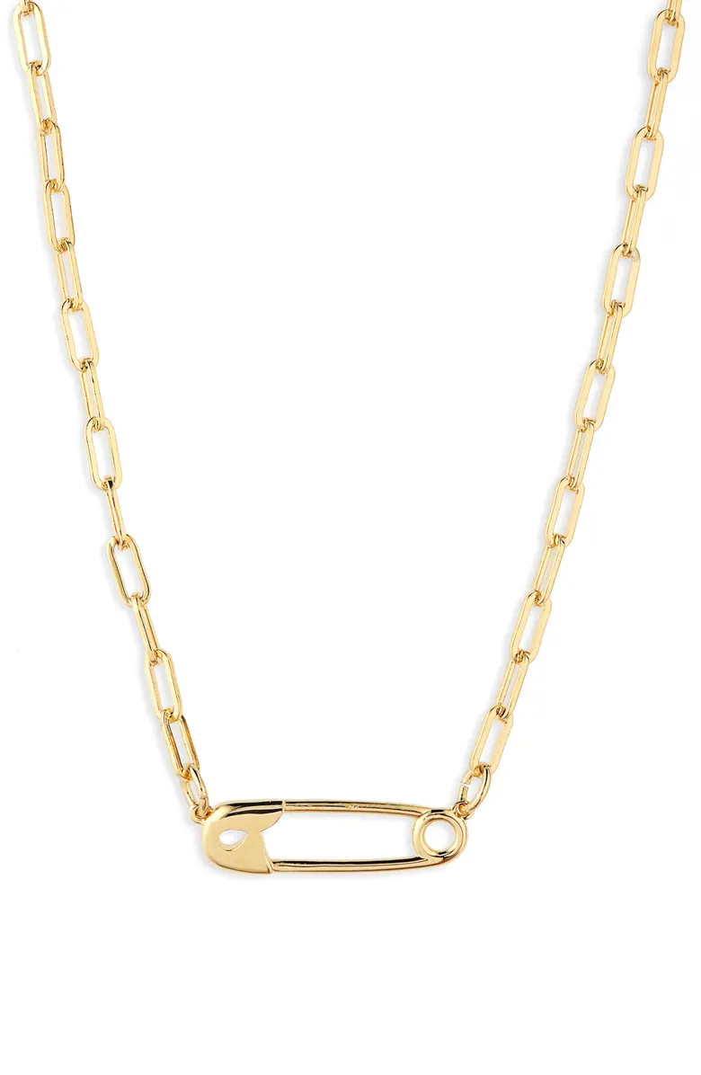 Safety Pin Charm Necklace | Nordstrom