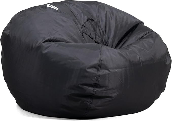 Big Joe Classic Bean Bag Chair, Black Smartmax, Durable Polyester Nylon Blend, 2 feet Round | Amazon (US)