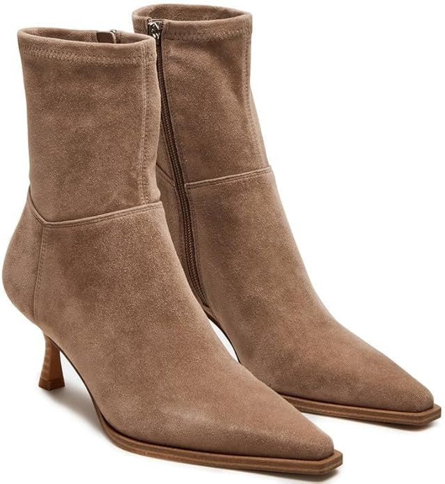 Goiphrri Ankle Boots for Women Stiletto High Heel Boots Pointed Toe Short Boots Side Zipper Dress... | Amazon (US)