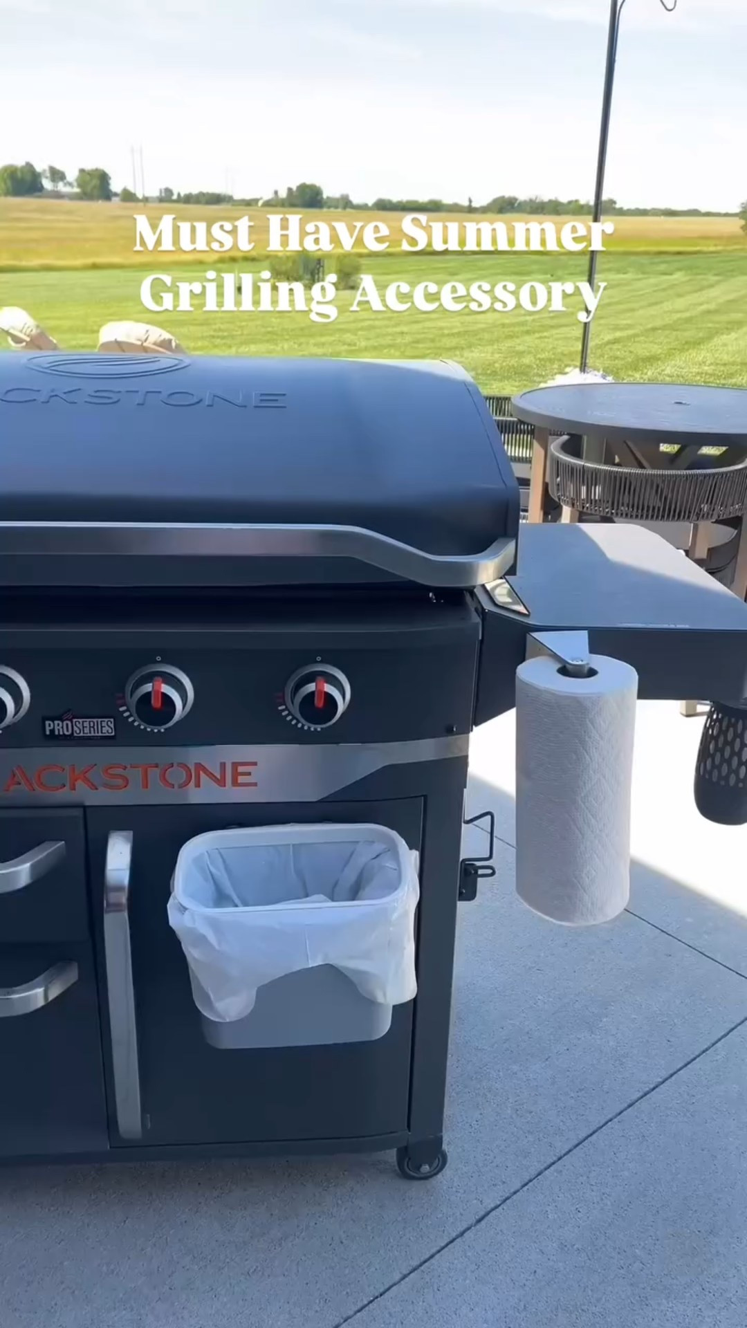 Handy Grilling Accessory ☀️ l

I added it to our Blackstone, but this magnetic trash can, can be used in so many situations! 

Tailgating, RV or in the laundry room for a lint holder. 

The ring at the top keeps the bag from flying up in the wind. 

You can place it somewhere without the magnet, it comes with these two sticky backs that you can place on the hook. 
Have a great day! - T 

#LTKSaleAlert #LTKFindsUnder50 #LTKSeasonal