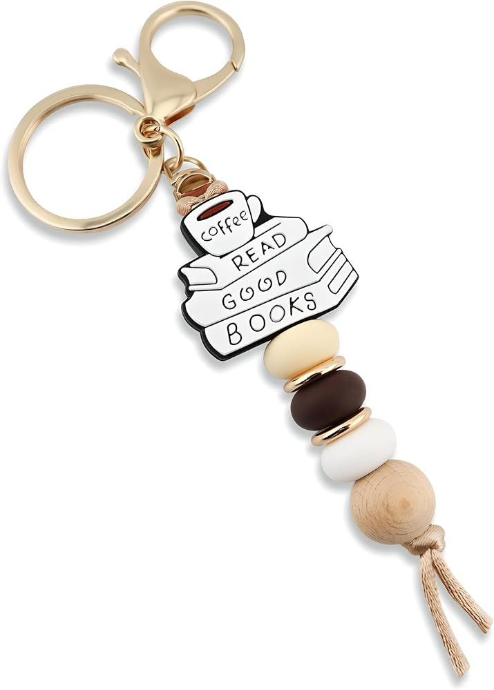 Coffee Cup Silicone Beads Keychain for Women and Men Cute Key Chain Holder for Car Keys Purse Bac... | Amazon (US)