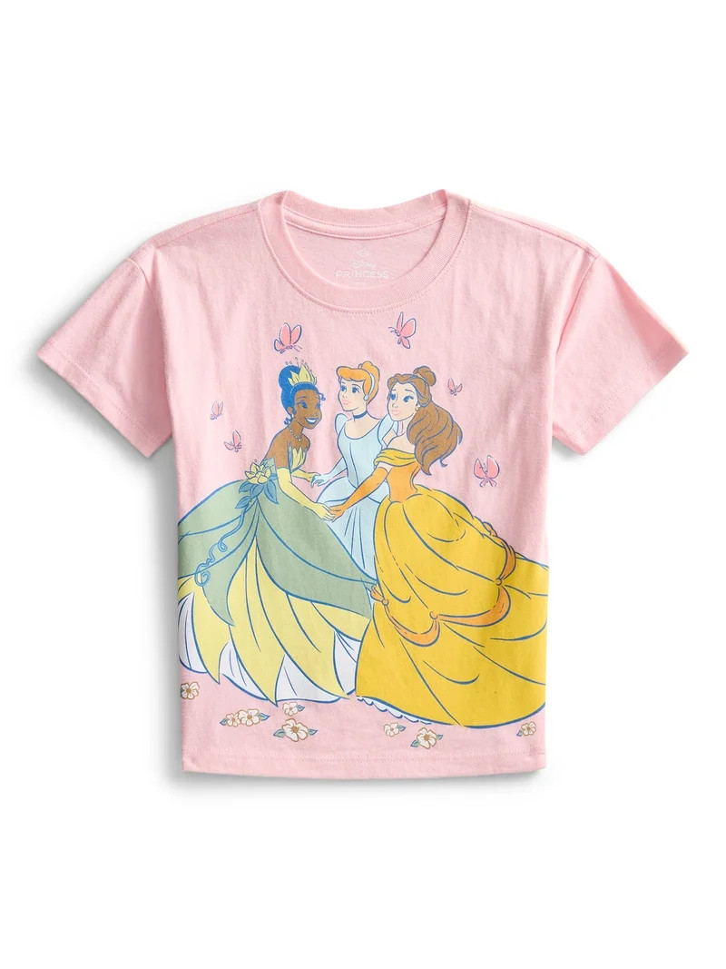 Disney Princess Toddler Graphic Crewneck Tee with Short Sleeves, Sizes 12M-5T | Walmart (US)