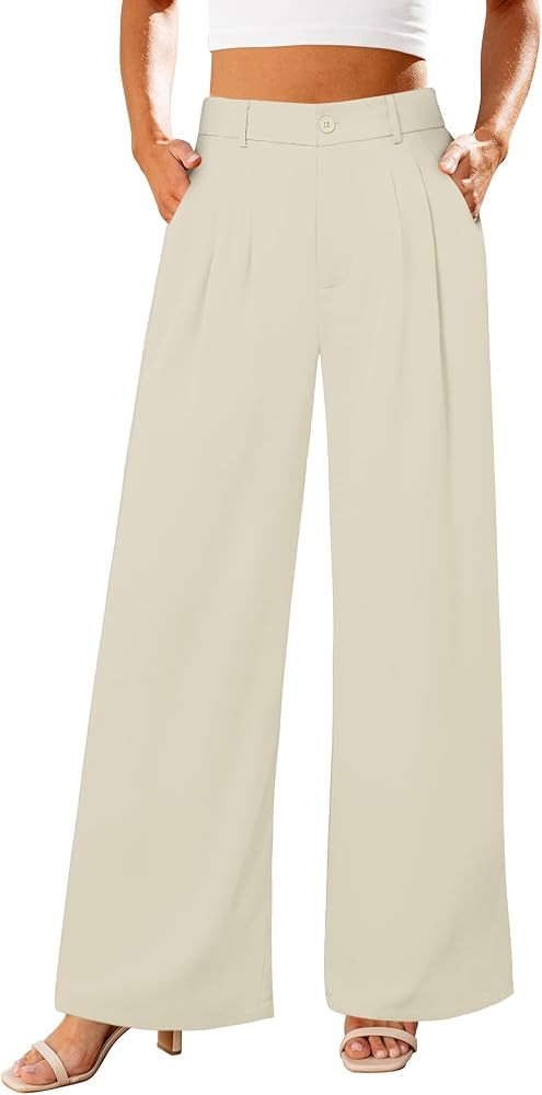 GRAPENT Wide Leg Pants for Women Work Business Casual High Waisted Dressy Pants Flowy Trousers Office | Amazon (US)