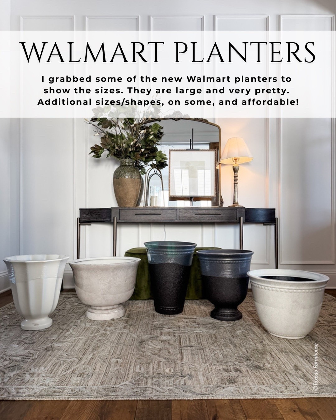 I had to check out these new Walmart outdoor planters. They’re good you guys! Large, affordable and available in several shapes, sizes and colors. I linked a few pretty rugs too  

#LTKHome #LTKSeasonal