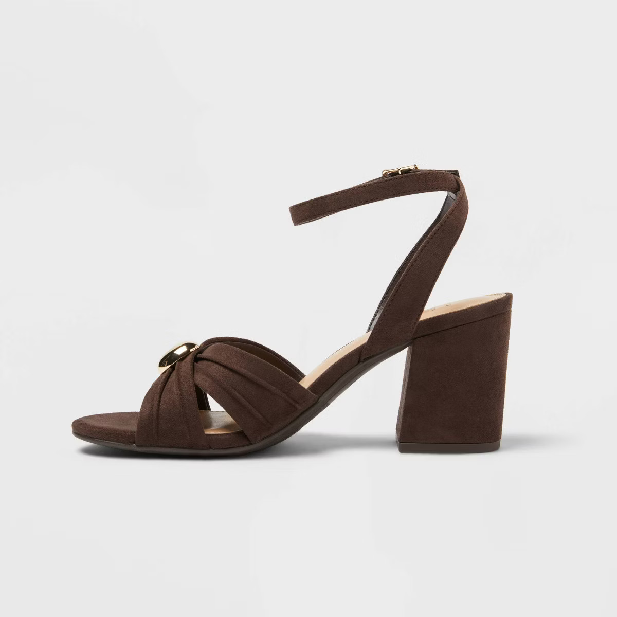 Women’s Bibi Strappy Peep Toe Heels – A New Day™ Brown 11 | Target