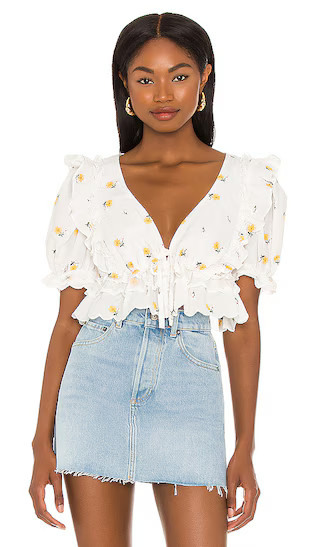 Shelby Blouse in White | Revolve Clothing (Global)
