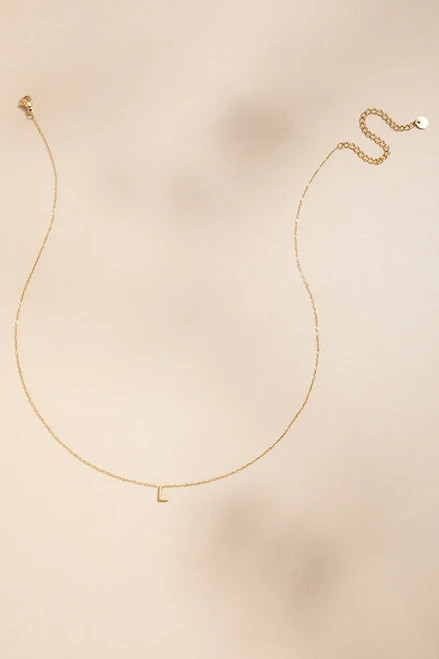 L Mini Initial Stainless Steel Pendant Necklace | Francesca's