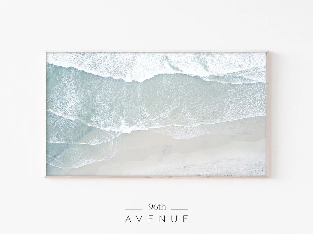 Samsung Frame Tv Art | Beach Art For Frame Tv | Ocean Tv Art | Digital Download | Etsy (US)