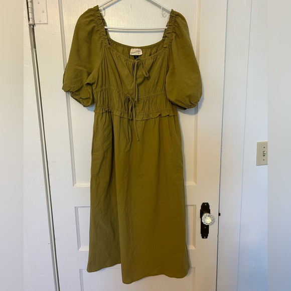 Universal Thread Olive Green Midi Dress | Poshmark