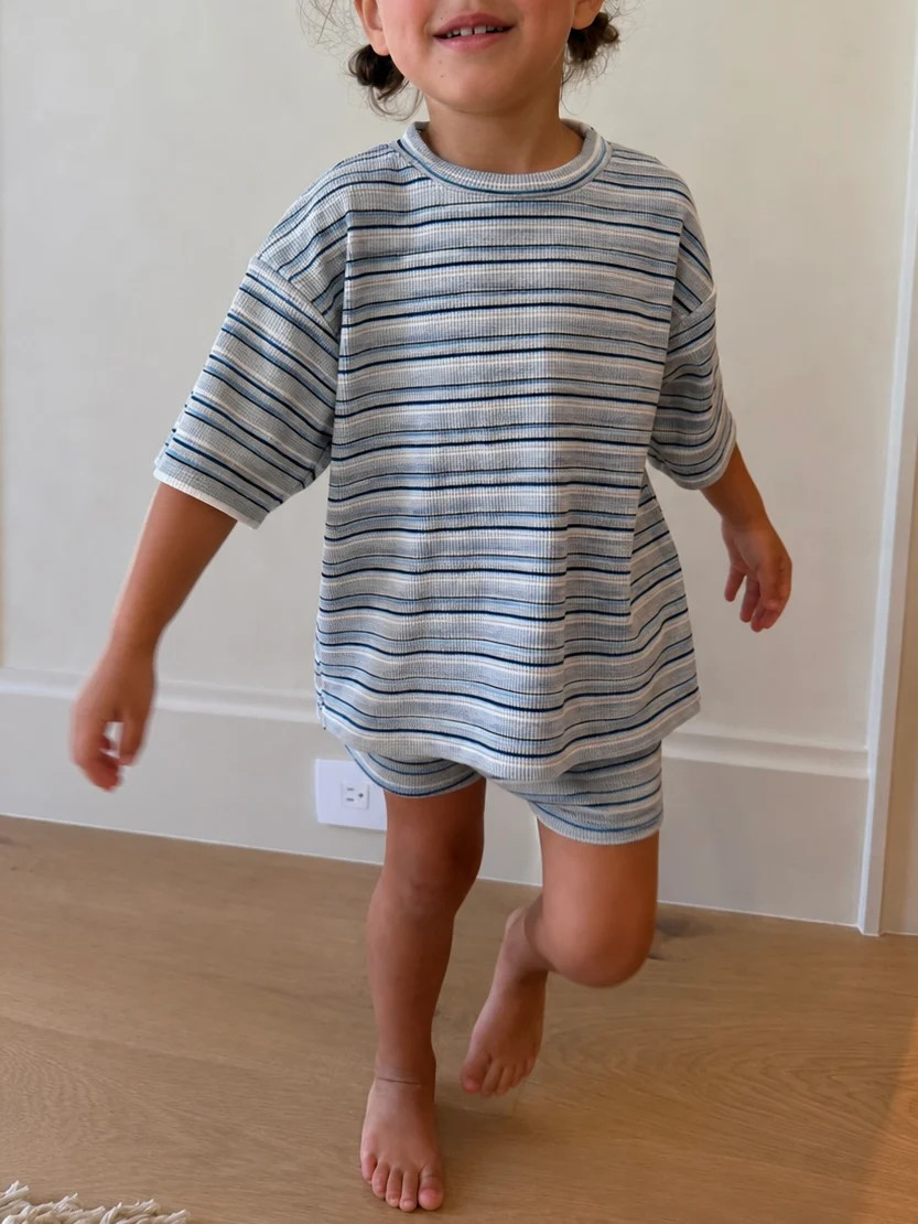 Tiny Jovi Waffle Knit Set | Greystone | Shop Talulah