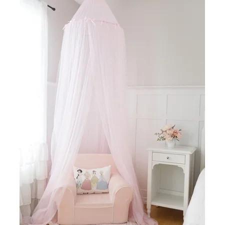 Pink Princes Bed Canopy for Girls - Pink Kids Canopy for Bed - Bed Netting Canopy for Girls - Hangin | Walmart (US)