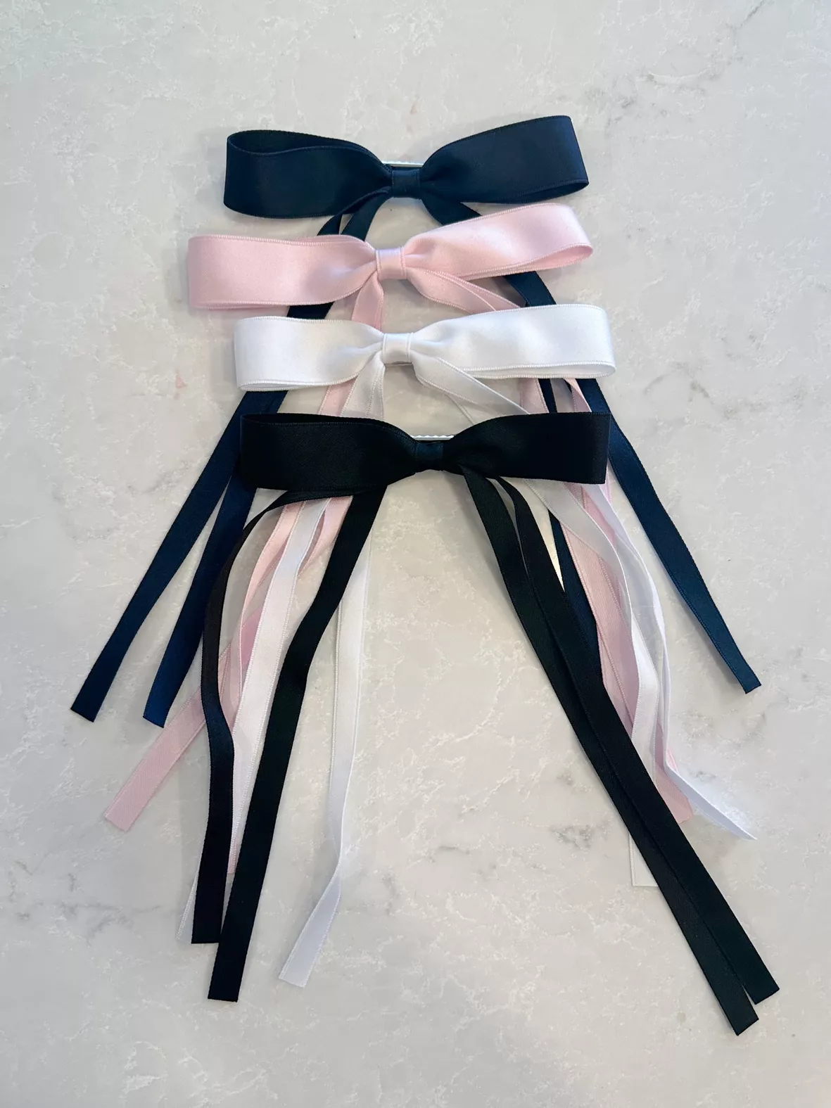  LFOUVRE Hair Bows for Women, Bow Hair Clips for Women,Ribbon  Bow Clips with Tassel, Bowknot White Hair Ribbon, Ribbon White Hair Bow for  Girls, Hair Bow Clips Hair Accessories for
