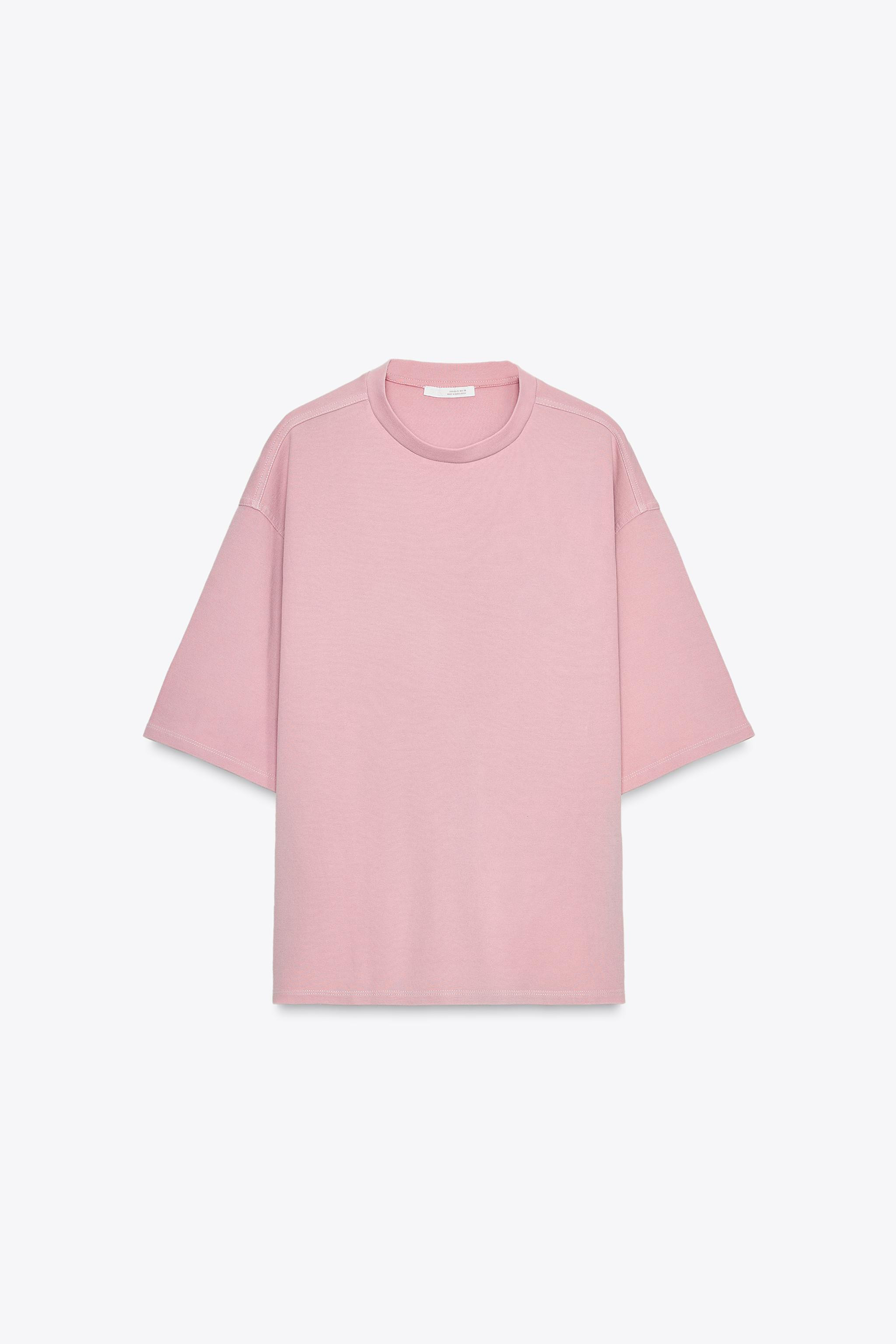 WASHED EFFECT INTERLOCK T-SHIRT | Zara UK