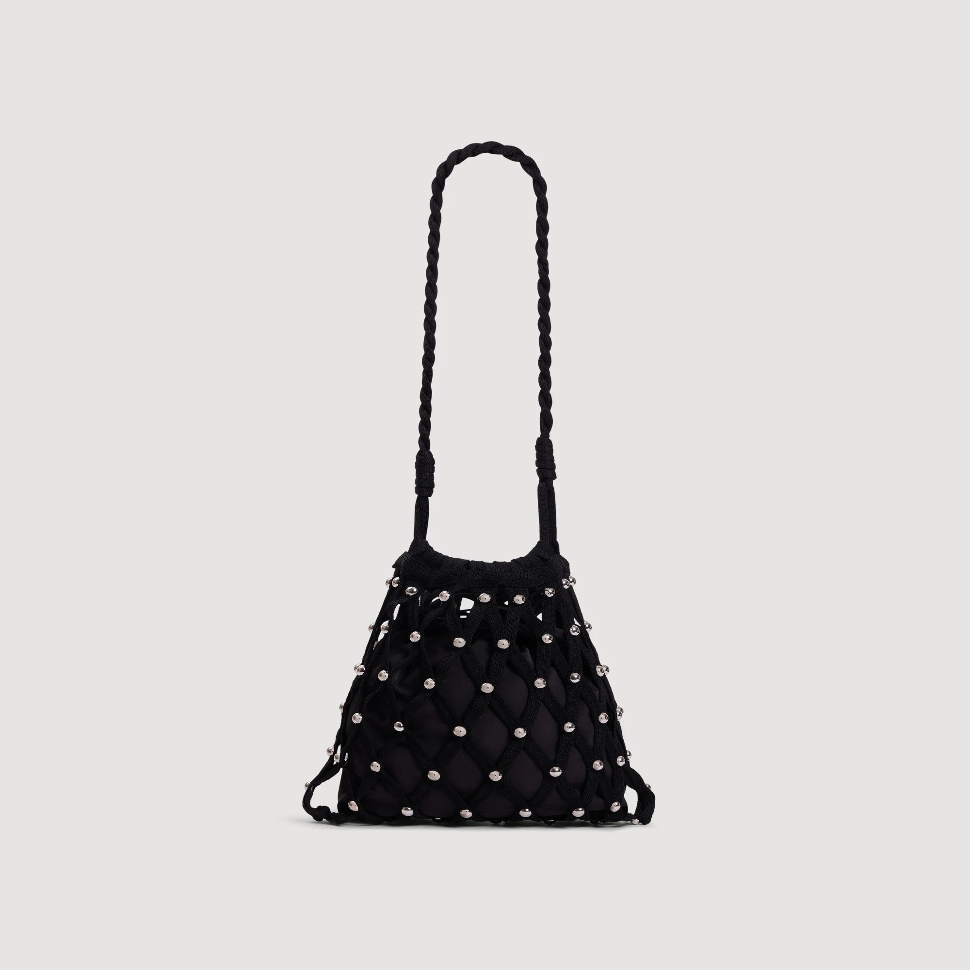 Studded net mesh bag | Sandro US | Sandro-Paris US
