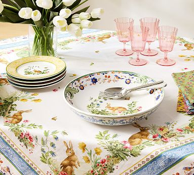 Botanical Bunny Stoneware Serving Bowl | Pottery Barn (US)