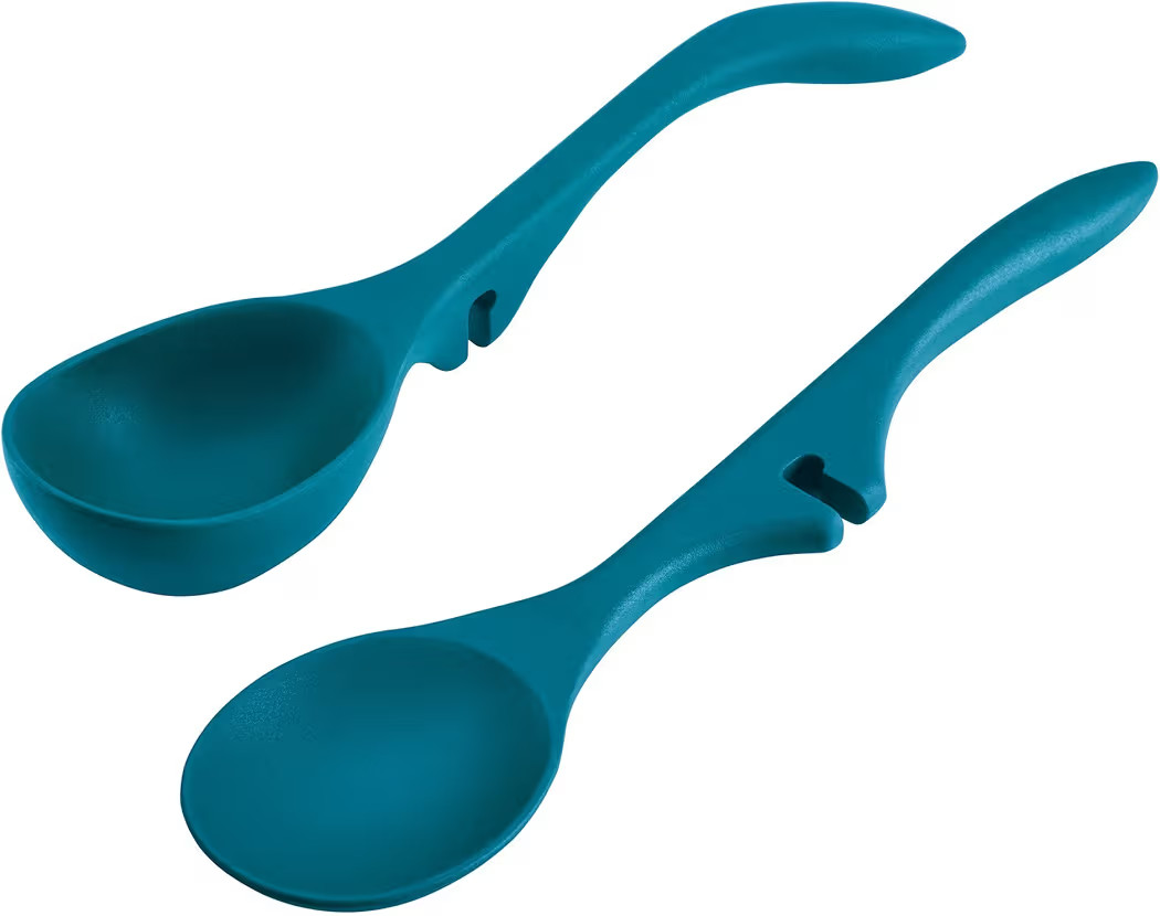 Rachael Ray Nonstick Kitchen Tools and Gadgets Lazy Spoon/Lazy Ladle Set, 2-Piece, Marine Blue, S... | Amazon (US)