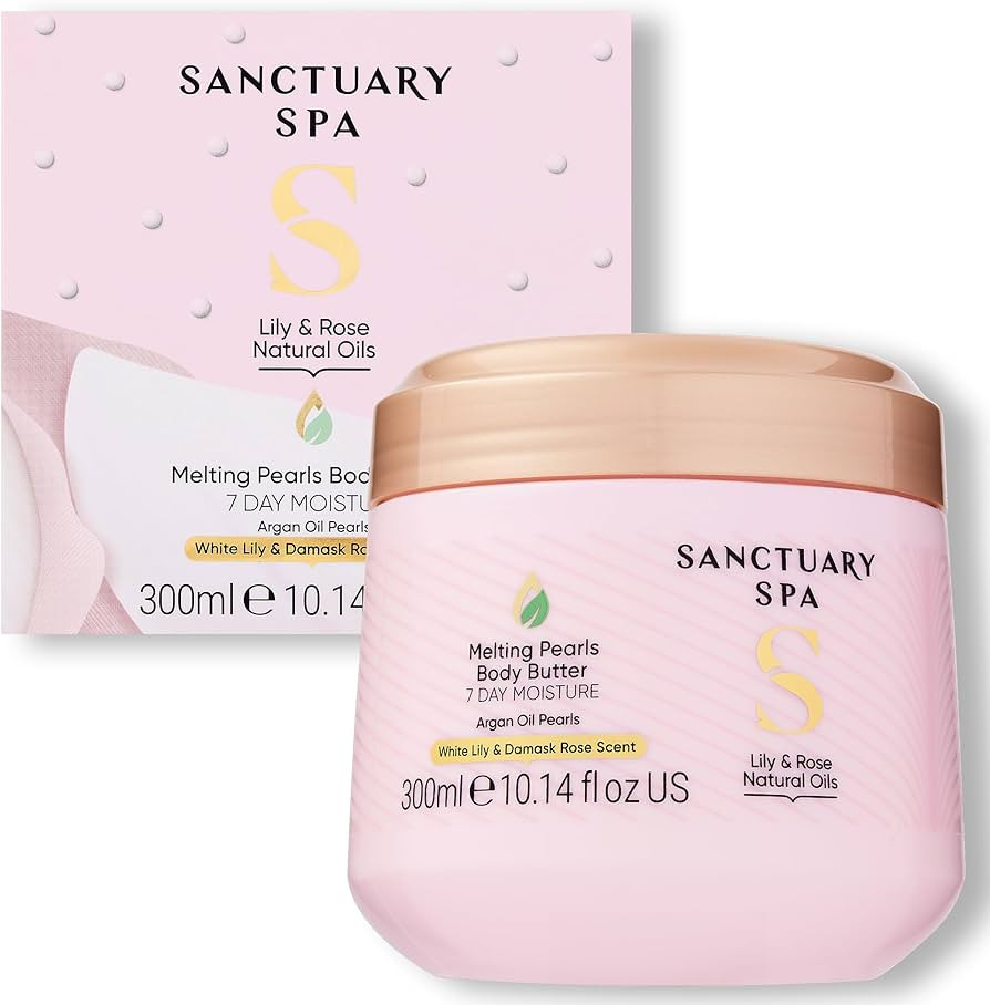 Sanctuary Spa Lily and Rose Natural Oils Melting Pearls Body Butter, No Mineral Oil, Cruelty Free... | Amazon (UK)