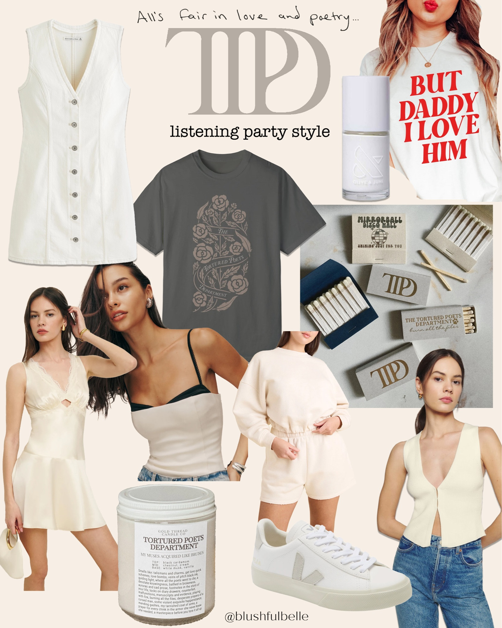 Outfit inspo for your TTPD listening parties 🤍🕯️ less than 2 weeks til Taylor Swift’s new album release!! I can’t wait 😍 

#LTKfindsunder50 #LTKparties