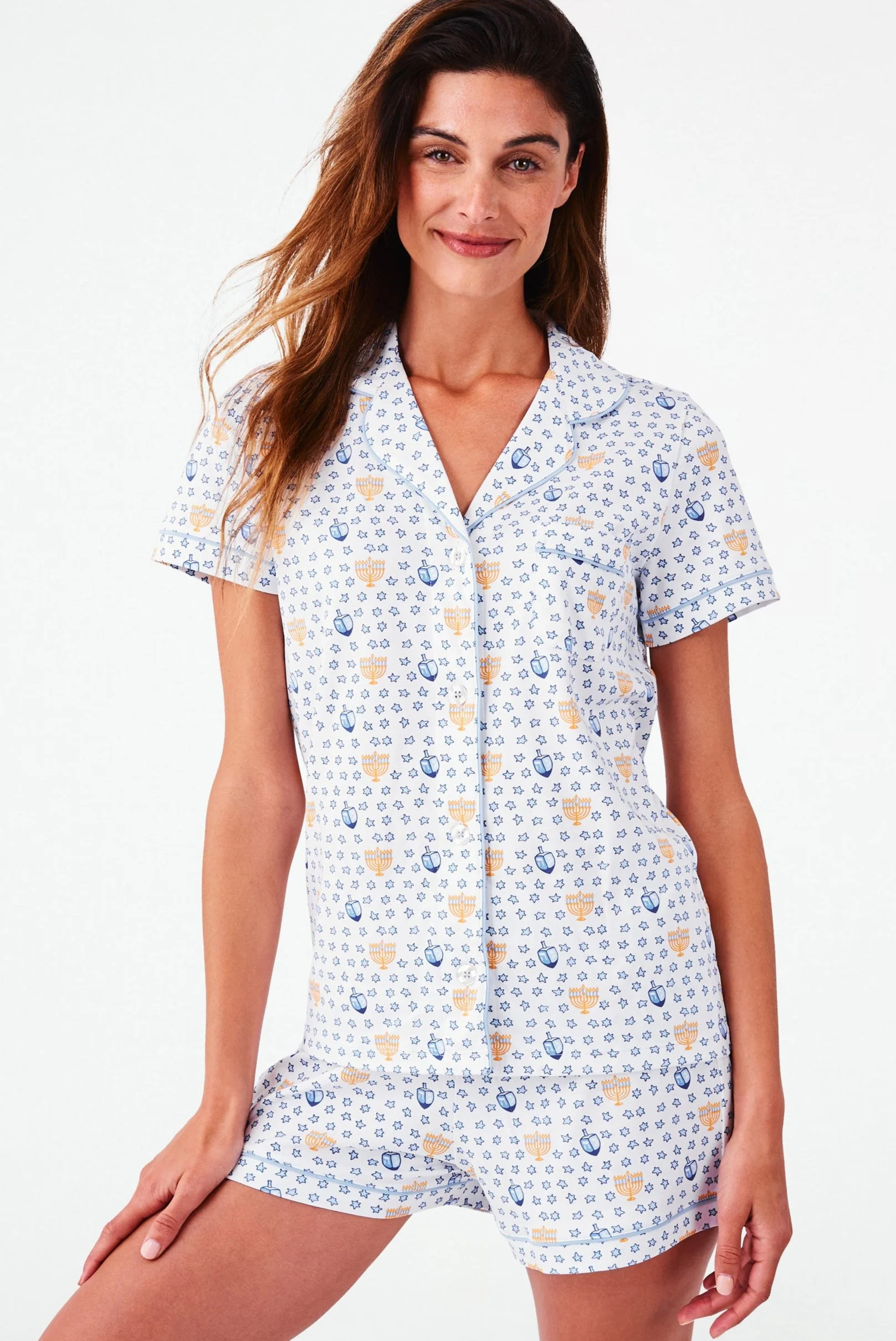 Festival Of Lights Polo Pajamas | Roller Rabbit | Roller Rabbit