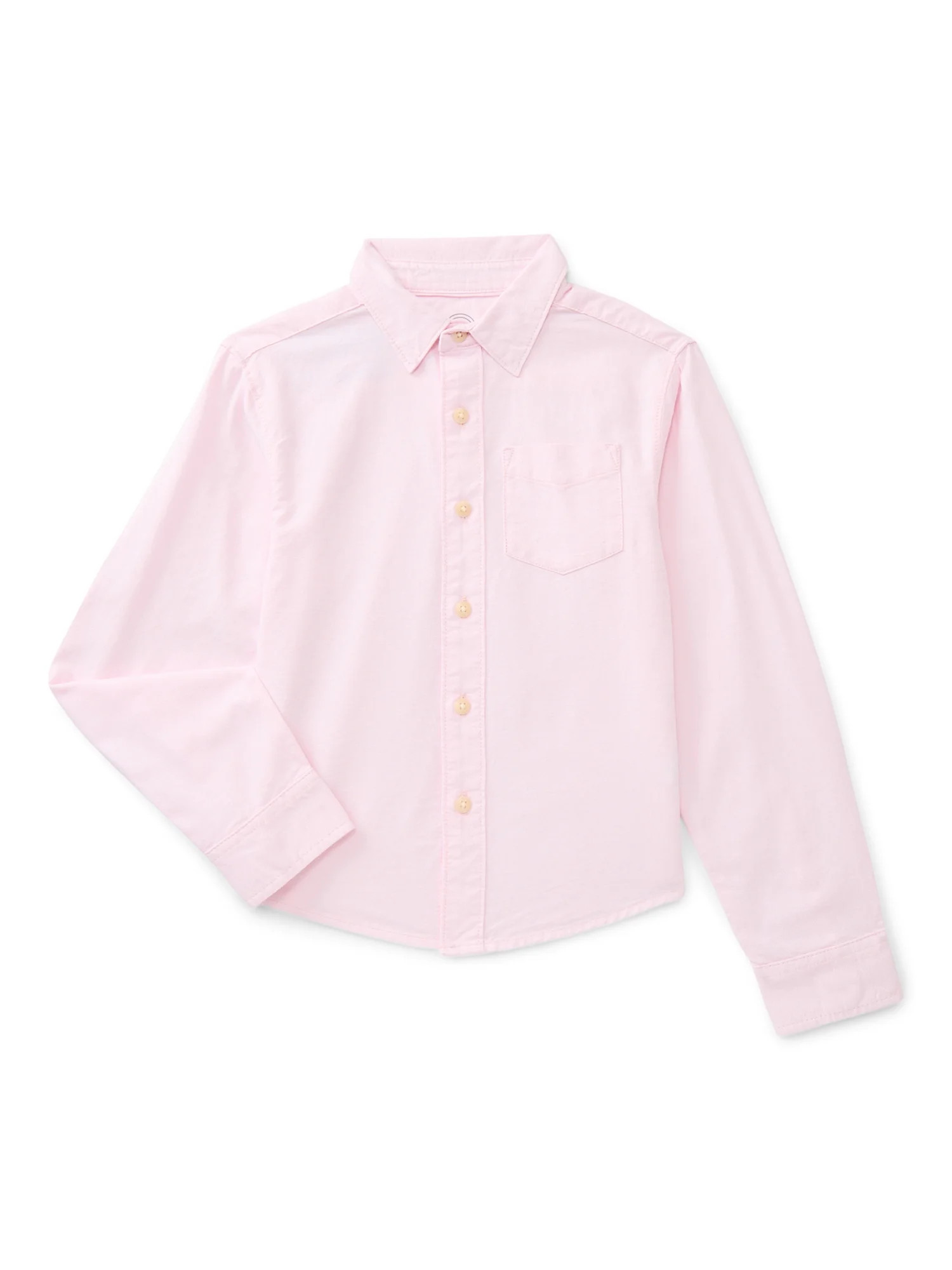 Wonder Nation Boys Long Sleeve Button Down Shirt, Sizes 4-18 & Husky | Walmart (US)