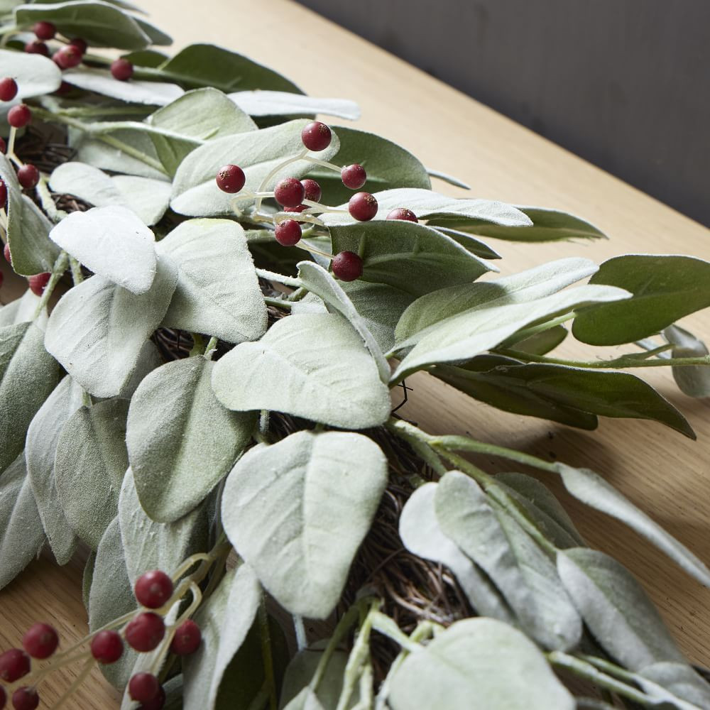 Faux Eucalyptus w/ Berries Garland &amp; Wreath | West Elm (US)