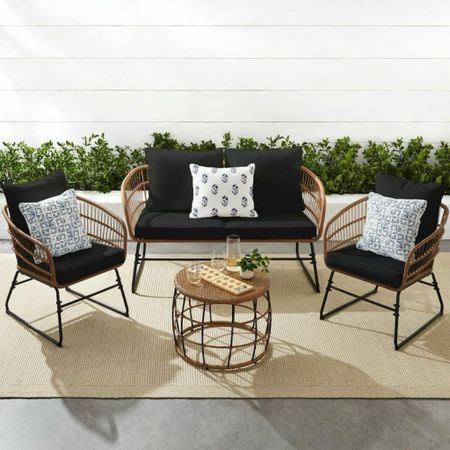 Under $600 + Free shipping! This 4 pc wicker patio set from best choice products is perfect for the summer ☀️

Xo, Brooke

#LTKHome #LTKSeasonal #LTKGiftGuide