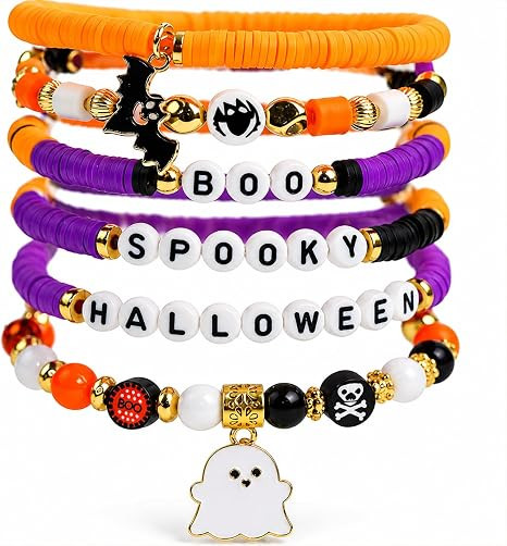 Halloween Party Favors - 6 Pack HALLOWEEN Bracelets | Amazon (US)