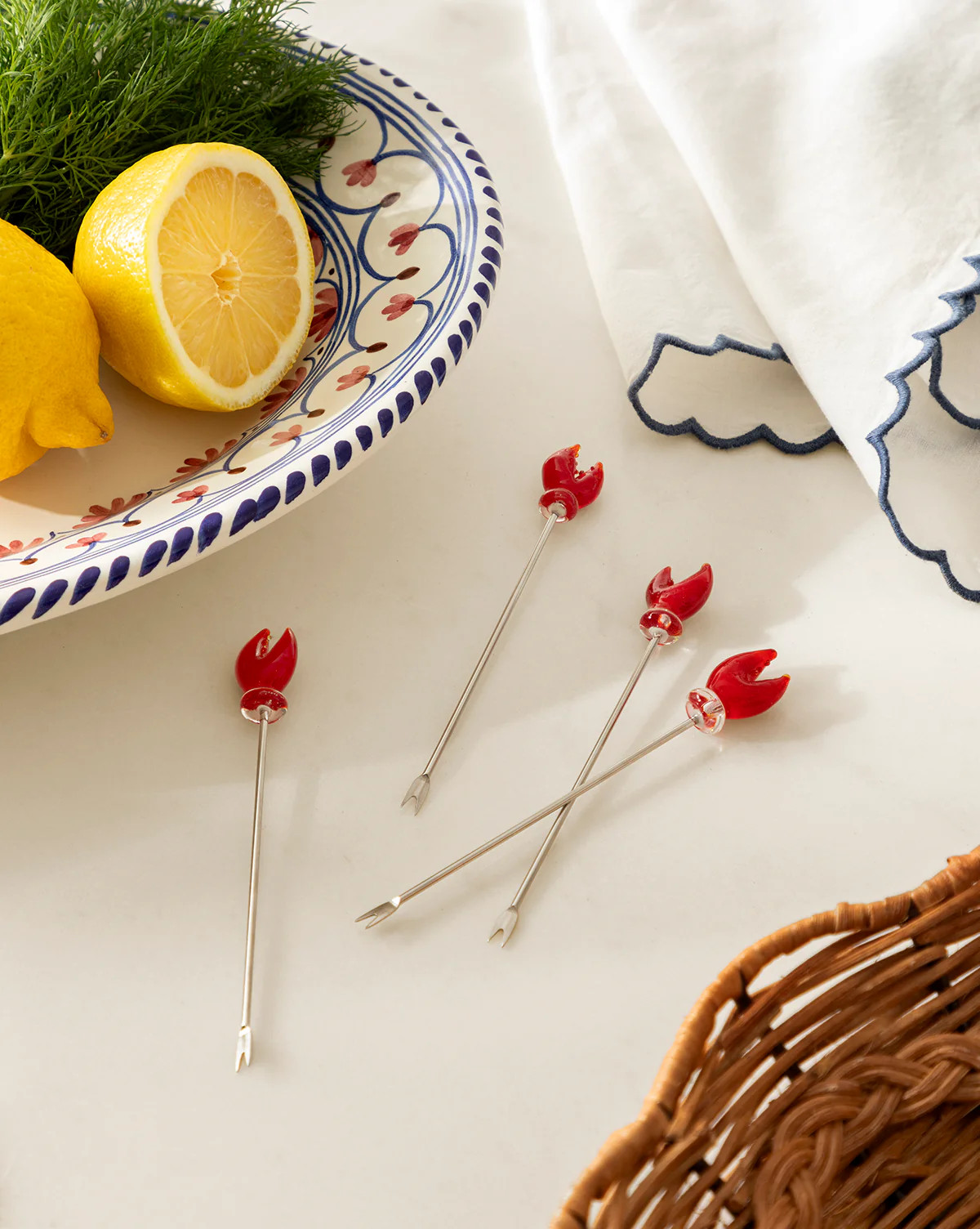 Glass Lobster Claw Picks (Set of 4) | McGee & Co. (US)