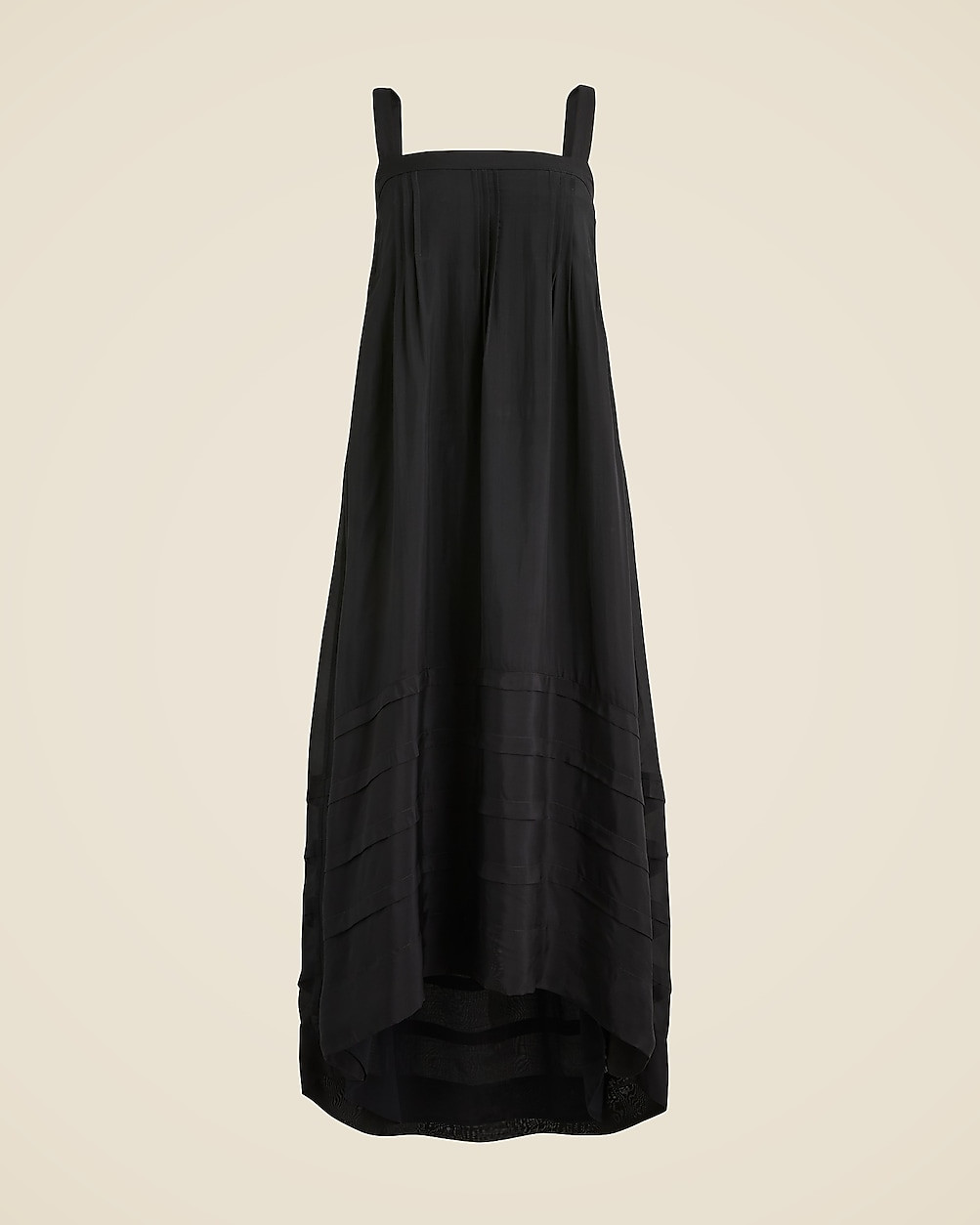 Pintuck midi dress in drapey organza | J. Crew US