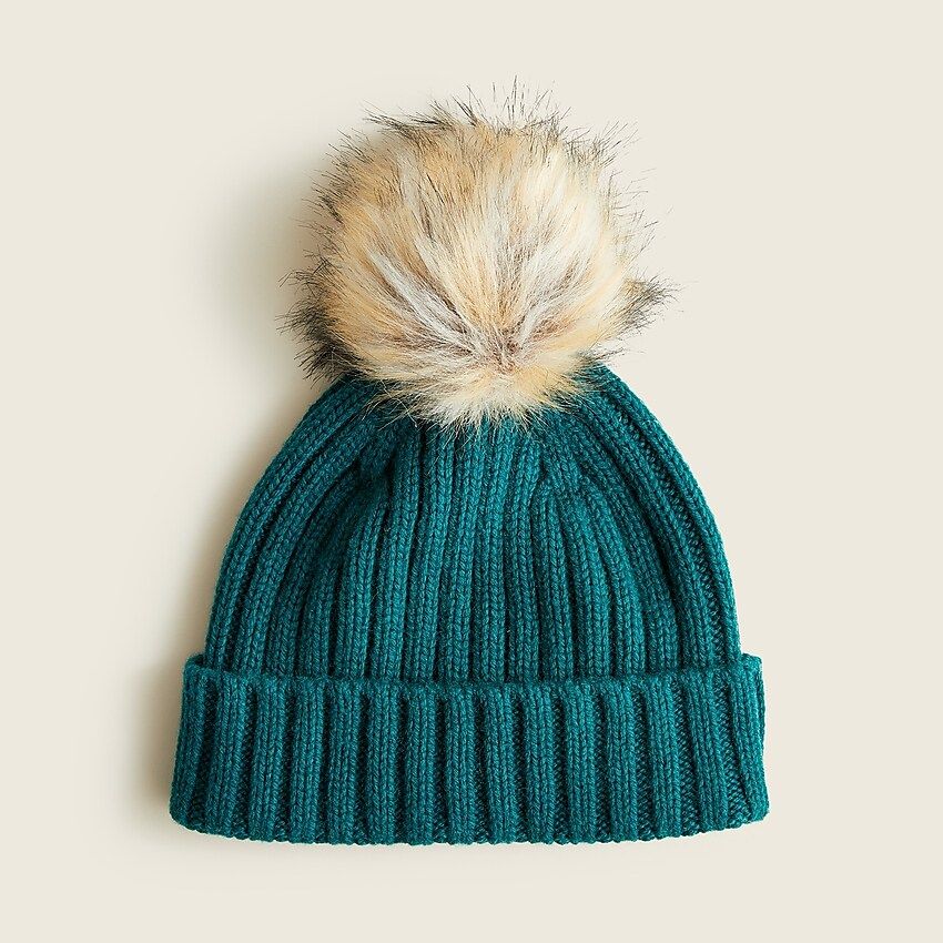 Ribbed pom-pom beanie | J.Crew US