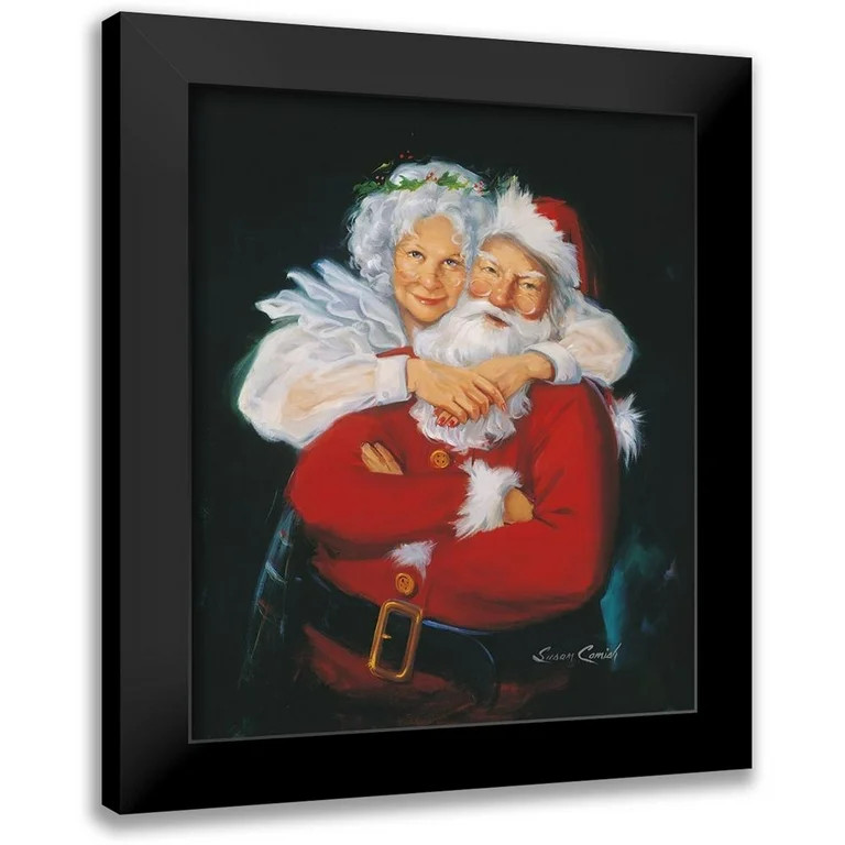Comish, Susan 12x14 Black Modern Framed Museum Art Print Titled - Mr and Mrs Claus | Walmart (US)