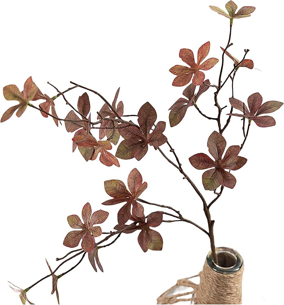 NuT's 3pcs Artificial Eucalyptus Leaves, Greenery,Home Decor Flowers, Silk Flowers, Fake Flowers for Coffee Table, Living Room,Dining Table, Autumn Spring Winter (3pcs Brown) | Amazon (US)